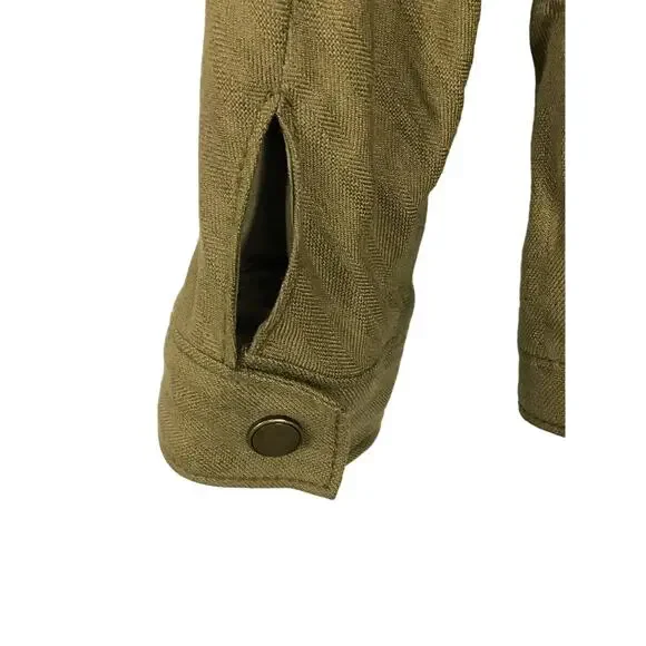 J CREW Safari Full Zip Olive Army Moss Green Jacket Utility Lined Pockets S M - Picture 4 of 6